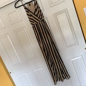 Windsor Black and Tan Maxi Dress